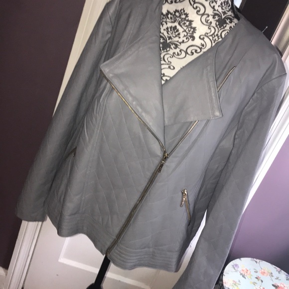 IMAN Jackets & Blazers - Faux Leather Coat